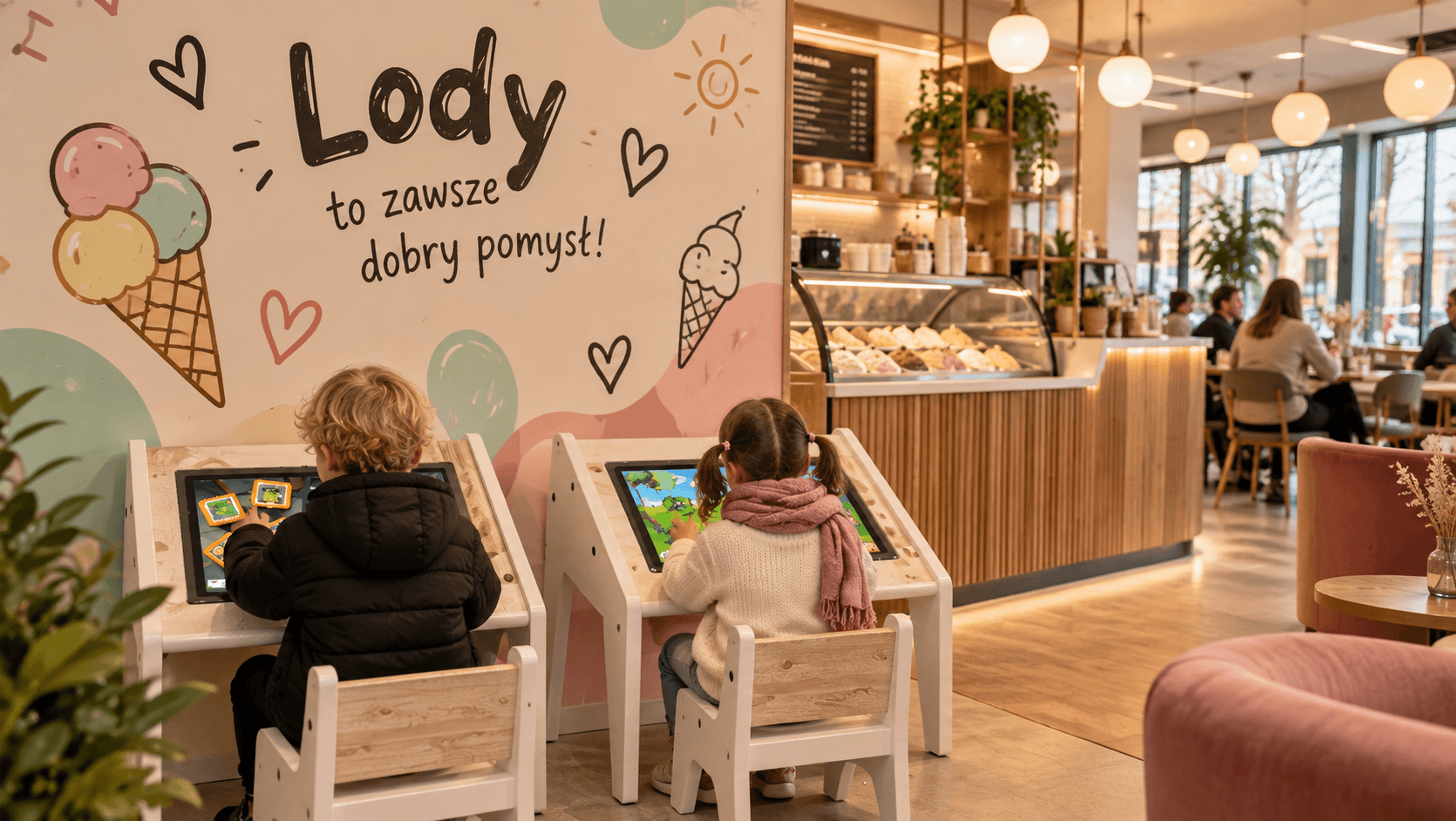 Kącik zabaw w kawiarni